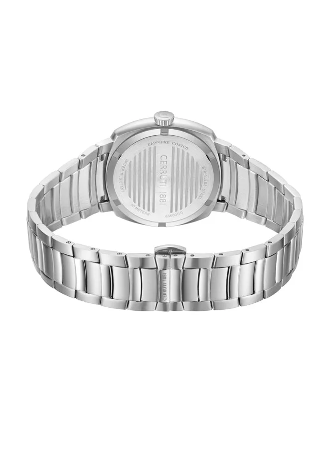 CERRUTI 1881 silver Men's Forli Blue Dial Stainless Steel Bracelet Analog Watch for Men, 39mm for Men | Best Price UAE